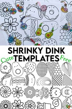 Shrinky Dink Templates, Flower Hacks, Shrinky Dink Crafts, Keychains Diy, Personalized Earrings, Free Printable Crafts, Paper Flower Arrangements, Personalized Keychains, Craft Templates