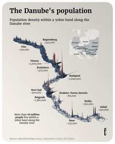 a map showing the location of several different types of trees and landforms in various locations