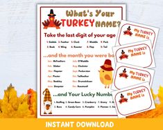 printable thanksgiving turkey name tags for kids to use in the classroom or at home