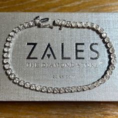 Beautiful Tennis Bracelet From Zales In Brand New Condition. 7” In Length. Comes With Box And Receipt. Pics Do Not Show How Much It Sparkles! Zales Jewelry, Silver Tennis Bracelet, Tennis Bracelet, Womens Jewelry Bracelets, Tennis, Sparkle, Women Jewelry, Brand New, Bracelet