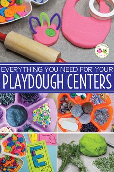 playdough centers for toddlers with the words everything you need for your playdough center