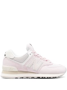 Find NEW BALANCE 574 Sneakers on Editorialist. light pink suede panelling mesh panelling front lace-up fastening contrasting branded heel counter logo patch at the tongue logo patch to the side round toe branded insole rubber sole Cute Shoes For Everyday, Light Pink New Balance Shoes, Baby Pink Sneakers, New Balance Trendy Shoes, Cute Sneakers Aesthetic, Shoes For College Students, New Balance Shoes Pink, New Balance 547, Cute New Balance Shoes