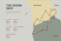 the hiking days map is shown here