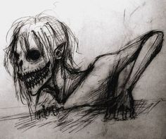 a black and white drawing of a skeleton laying down