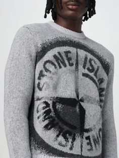 Sweater STONE ISLAND Men color Grey Stone Island Sweater, Island Man, Sweater For Men, Sweater Men, Grey Stone, Stone Island, Grey Sweater, Gray Color, Men Sweater