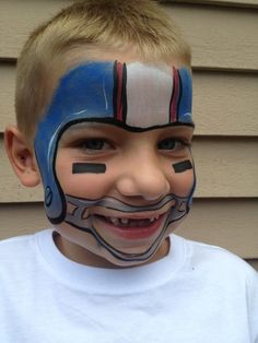 Football Face Paint High School, Nfl Face Paint Ideas, Mexico Face Paint Soccer, Usa Face Paint Football, Facepaint Football, Facepainting Ideas