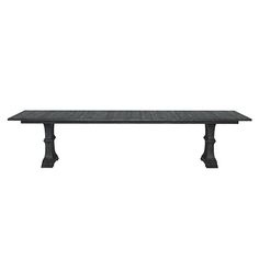 a black wooden table on a white background