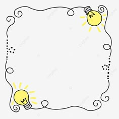 an empty paper with two light bulbs on it, cartoon, illustration png and psd