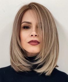 Tuns Bob Lung, Angled Hair, Womens Haircuts Medium, Lob Haircut, Wavy Hairstyles, Haircuts For Medium Hair, Brown Blonde Hair