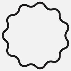 a black and white circular frame on a white background