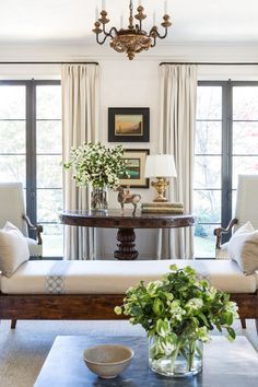 the living room is clean and ready for guests to use it as a place setting