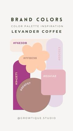 the brand logo and color scheme for lavander coffee