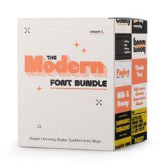 the modern font bundle includes three different types of font, including one for each type