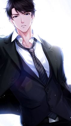 an anime man in a suit and tie