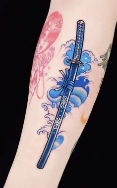 Blue Japanese Tattoo, Tato Tradisional, Colored Tattoo Design, Solid Black Tattoo, Japan Tattoo Design, Blue Tattoo, Asian Tattoos, Tattoo Apprentice, Waves Tattoo