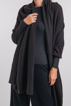 Fashion cashmere lofty scarf. ACYQ4F8 - 100% Cashmere- Length 86" x 32"- Lightweight- Can be worn as a scarf or wrap Cashmere Shawl For Fall, Winter Cashmere Pashmina Shawl, Cashmere Wrap For Winter, Blue Granite, Dress With Cardigan, Espresso, Cashmere, Lounge Wear, Vogue