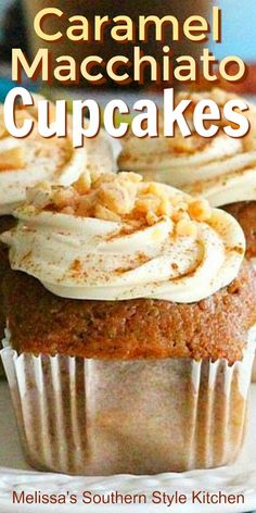 the cover of caramel macchiato cupcakes