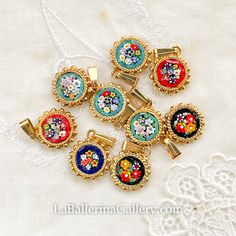 Italian Florentine Micromosaic Jewelry, a brand new product in vintage antique style, made in Italy. Wedding gift.🇮🇹 🩰This is made to order and needs 3-6 weeks to make. It's a brand new product but made in vintage style. 1.2cm The price is for one single piece. In stock in Italy.🇮🇹 ⚜️Made in Florence, Italy. 🇮🇹 It's handmade, each of them is different, and it couldn't be 100% as same as the photo. It's a brand new product but made in vintage style. 🩰More items on our website https://laba Micro Mosaic Jewelry, Mosaic Jewelry, Italy Vintage, Micro Mosaic, Brass Glass, Italy Wedding, Florence Italy, Jewelry Pendant, Antique Style