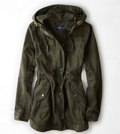 American Eagle Outfits Winter, Canvas Jacket, Cargo Jacket, Anorak Jacket, Ladies Dress Design, Autumn Winter Fashion