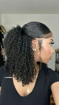 Slick Back Half Up Half Down Hair Curly Natural, 4c Hairstyles Half Up Half Down, Half Down Half Up Hairstyles Curly Hair, 3 C Hairstyles, Low Half Up Half Down Hair Black Women Curly, Half Up Half Down Black Women Curly Hair, 4b Half Up Half Down, Half Up Half Down Hair Natural 4c, Curly Hair Inspo Hairstyles School