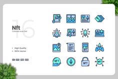 NFT Color Icons, Icons ft. icons & creative - Envato