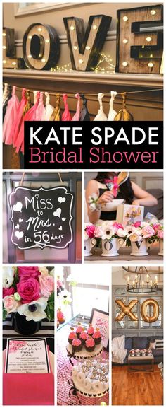 the cover of kate spade's bridal shower