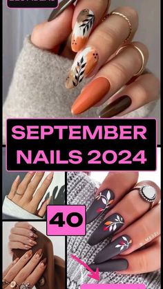 September Gel Nails 2024, Latest Nail Designs Trends 2024, Nails September 2024 Trends, Nails Fall Season, Early Fall Nails 2024, Early Fall Nails Designs, Nails September 2024, September Acrylic Nails, September Nail Colors 2024