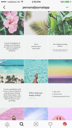 the instagram page on an iphone shows different images and text, including pink flowers