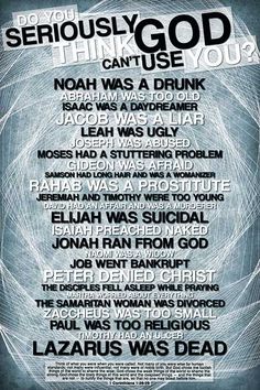 a poster with the words, do you seriously god can use? and other things to describe