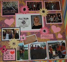 a collage of photos and pictures with flowers, hearts, and other things on it