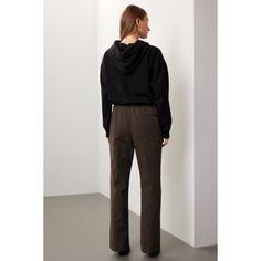 Brown cotton (100% Cotton). Pants. Pull on. 31" inseam. 13" rise. 19.5" leg opening. Imported. Loosely Fitted High-waisted Cotton Work Pants, Cotton Wide Leg Bottoms For Business Casual, Cotton Long Pants For Workwear, Fall Cotton Wide Leg Full Length Pants, Fall Cotton Wide Leg Pants Full Length, Fall Full-length Cotton Wide Leg Pants, Wide-leg Cotton Pants For Workwear, Full-length Cotton Workwear Bottoms, Cotton Wide-leg Pants For Work