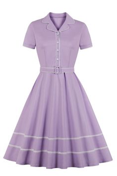 vintage style short lavender dress Vintage Flapper Dress, Dresses 50s, 50s Outfits, Retro 3, Old Fashion Dresses, Vintage Dresses 50s, Fashion 1950s, 1940s Dresses