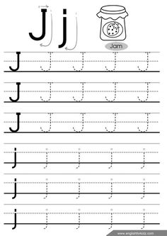 the letter j is for jar worksheet with an uppercase and lowercase