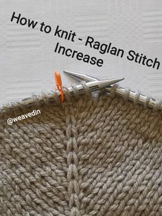 there is a knitting pattern with scissors on it