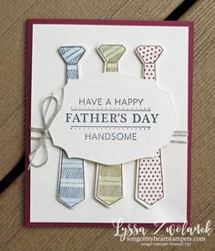 a father's day card with ties on it