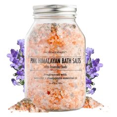 PRICES MAY VARY. PINK HIMALAYAN BATH SALTS: This calming salt blend softens and rejuvenates all bodies. Filled with hand-harvested salt crystals from the Southern Dead Sea, soak contains nourishing vitamins and minerals like magnesium, potassium, sulfur, zinc and more. ROSE AND LAVENDER FLOWER PETALS: Himalayan pink salt is renowned for its detoxifying qualities. It draws out heavy metals and toxins from the body. How does it detox skin? By driving out grime, dirt, pollution and bacteria from de Essential Oil Bath Salts, Women Relaxing, Himalayan Bath Salts, Reduce Oily Skin, Essential Oil Bath, Salt Gifts, Natural Cleanse, Himalayan Salt Bath, Natural Bath Salts