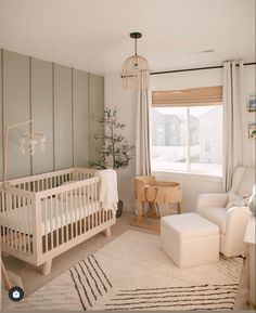 the baby's room is clean and ready to be used for their new nursery