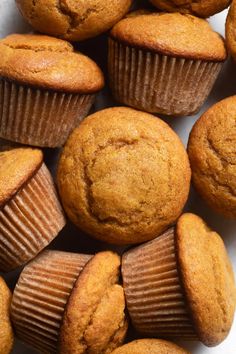 several muffins sitting on top of each other