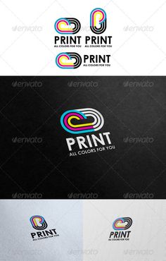 the logo for printing company - letters logo templates