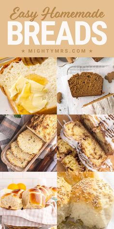 Easy Homemade Bread Recipes Quick Bread Recipes Easy Loaf Pan, Small Loaf Bread Recipes, Easy Bread Recipes For Beginners Quick, Home Made Bread Recipes Easy, How To Make Bread At Home, Dinner Bread Recipes, Quick Yeast Bread, Bread Machine Recipes Easy, 4 Ingredient Bread Recipe