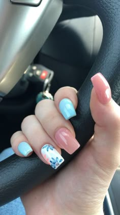 Independence Day Nails, Cute Summer Nail Designs, Tropical Nails, Cute Nail Art Designs, Nail Design Inspiration, Cute Summer Nails, Acrylic Nails Designs