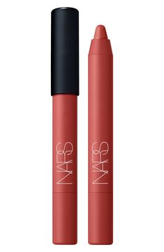 What it is: A bold, matte lip pencil that saturates lips in rich pigment with 12-hour staying power.What it does: The fully loaded matte lip formula is charged with 12-hour staying power. Its transformative cream-to-matte texture applies effortlessly and seals in a bold, matte finish. A beautiful variety of ten transfer-proof shades stand up to it all. The lip pencil is formulated with a Power Pigment Complex—a dynamic blend of pure pigments and color-locking ingredients that saturate lips with Nars Dolce Vita Lip Pencil, Nars Satin Lip Pencil Golden Gate, Nars Lipstick Set, Nars Powermatte Lip Pigment, Nars Lip, Matte Texture, Matte Lip, Packing Design, Lip Pencil