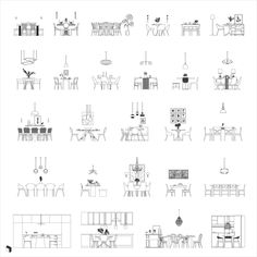 Cad Dining Room - Toffu Co Color Palette Office, Basic Architecture, Black Room Decor, Section Drawing, Elevation Drawing, Dining Table Light, Interior Design Drawings, Plant Home, Interior Design Sketches