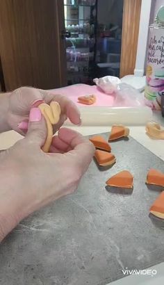 a person is peeling some kind of food