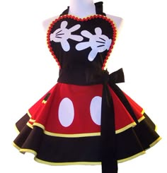 a dress made to look like minnie mouse