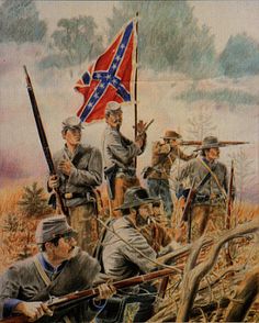 12th Virginia in the Battle of the Wilderness Military Service, Military History, Armed Forces, American History, Oil On Canvas, Virginia, Paintings