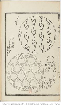 an old book with chinese writing and drawings on the pages, including two circular circles