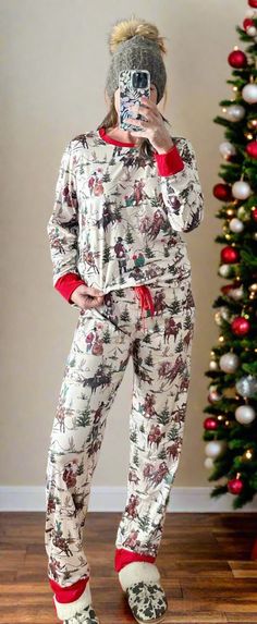 Cowboy Santa Christmas Pajamas Adult Western PJs Matching FAMILY CHRISTMAS Pjs by Razels on Etsy Western Christmas Pajamas, Western Pjs, Christmas Pjs Matching, Matching Family Christmas Pjs, Adult Christmas Pajamas, Pjs Matching, Cowboy Santa, Santa Pajamas, Christmas Pjs Family