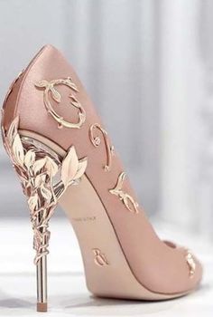 Wedding High Heels, Rose Gold Heels, Fancy Heels, Bridal Pumps, Party High Heels, Wedding Pumps, Ralph And Russo, Elegant Heels, Prom Heels