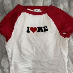 i heart me shirt . perfect condition size small I Heart Me Shirt, I Heart Me, Women's T Shirt, Womens Tops, Women Accessories, T Shirts For Women, Outfit Accessories, T Shirt, Clothes